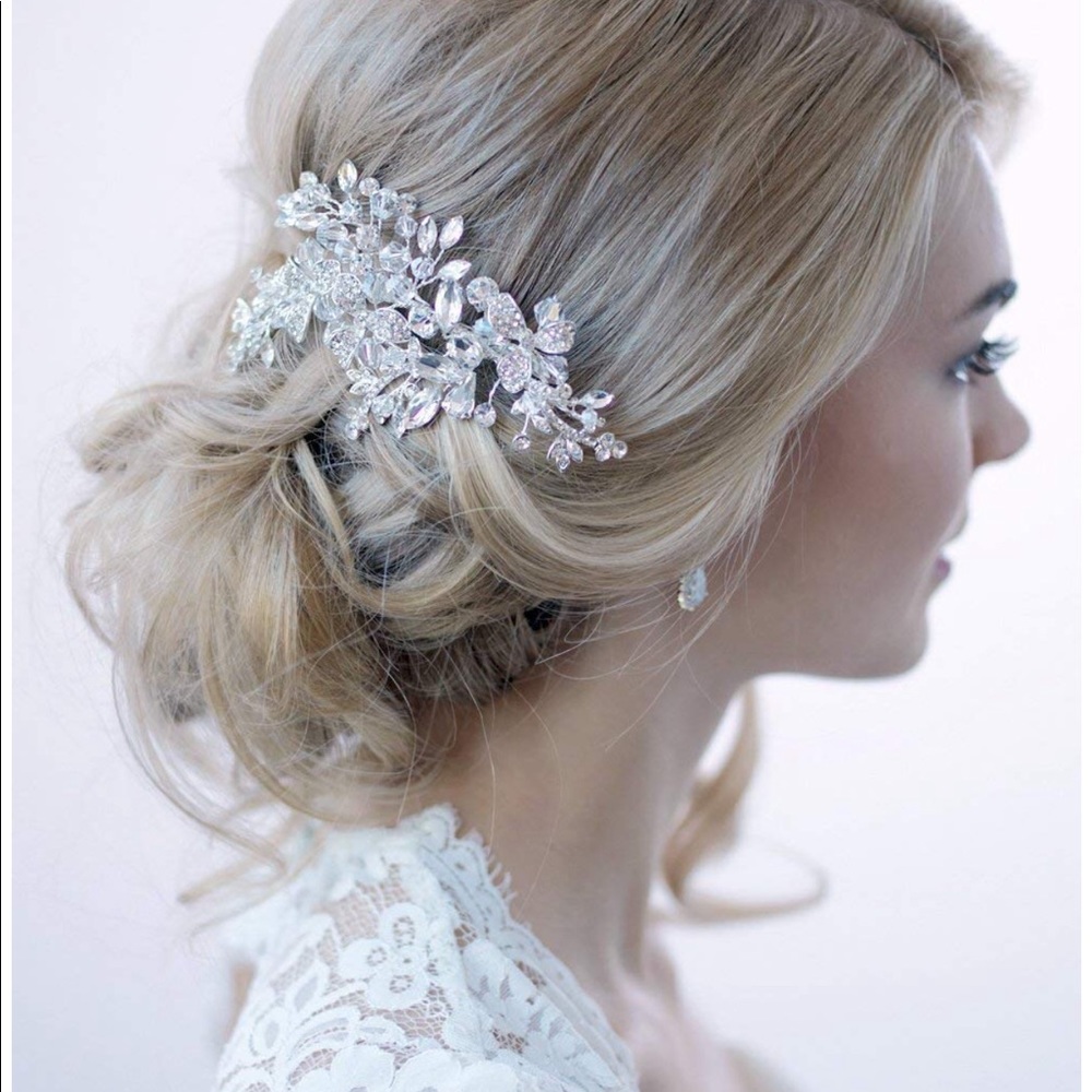 Wedding bride head piece hair accessory hairpiece